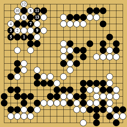 棋譜解説図(数字、記号入り) 棋譜解説図(数字、記号入り)